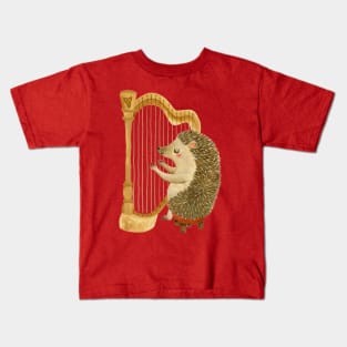 Hedgehog Harpist Kids T-Shirt